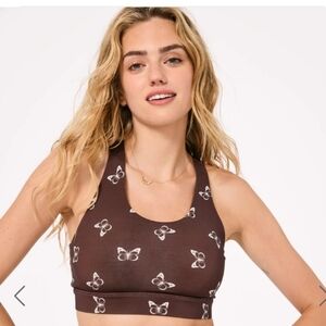 Terez Brown Butterfly Sports Bra